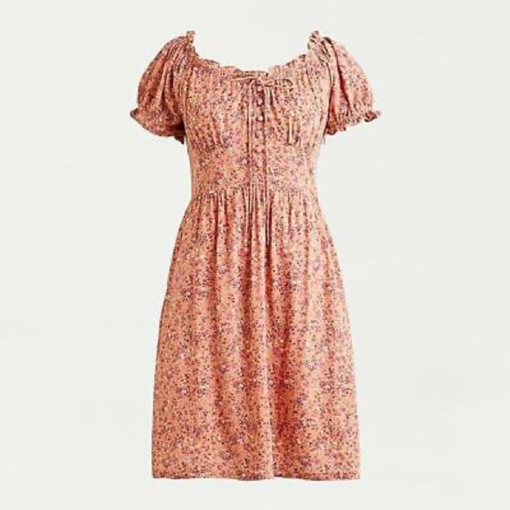 J.CREW Puffed Sleeve Peasant Floral Dress- NWT